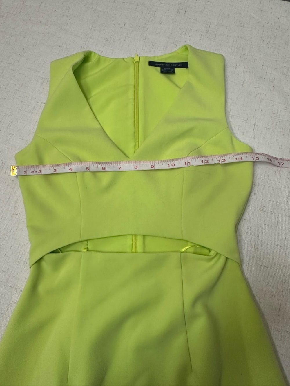 🩷French Connection Neon Lime Mini Dress - Picture 7 of 11